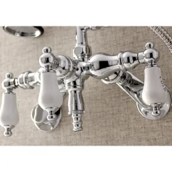 Outlet AE423TX-P Aqua Vintage 3-3/8-Inch Adjustable Wall Mount Clawfoot Tub Faucet with Hand Shower Tub Faucets