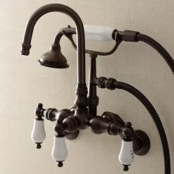 New AE303TX-P Aqua Vintage Wall Mount Clawfoot Tub Faucets Tub Faucets
