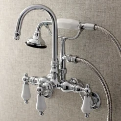 New AE303TX-P Aqua Vintage Wall Mount Clawfoot Tub Faucets Tub Faucets