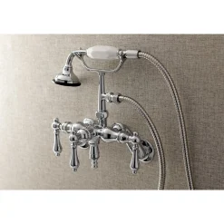 Online AE419TX-P Aqua Vintage 3-3/8-Inch Adjustable Wall Mount Clawfoot Tub Faucet with Hand Shower Tub Faucets
