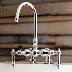 Outlet AE91TX-P Aqua Vintage 3-3/8-Inch Deck Mount Tub Faucet Tub Faucets