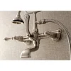 Best AE551TX-P Aqua Vintage Wall Mount Tub Faucet with Hand Shower Tub Faucets