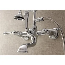 Best AE551TX-P Aqua Vintage Wall Mount Tub Faucet with Hand Shower Tub Faucets