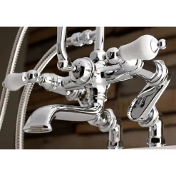 Clearance AE655TX-P Aqua Vintage 7-Inch Adjustable Clawfoot Tub Faucet with Hand Shower Tub Faucets