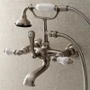 Outlet AE553TX-P Aqua Vintage 7-Inch Wall Mount Tub Faucet with Hand Shower Tub Faucets
