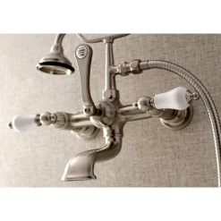 Outlet AE553TX-P Aqua Vintage 7-Inch Wall Mount Tub Faucet with Hand Shower Tub Faucets