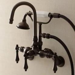 Outlet AE301TX-P Aqua Vintage Wall Mount Clawfoot Tub Faucets Tub Faucets
