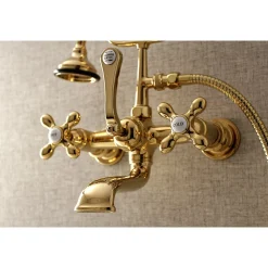 Discount AE557TX-P Aqua Vintage 7-Inch Wall Mount Tub Faucet with Hand Shower Tub Faucets