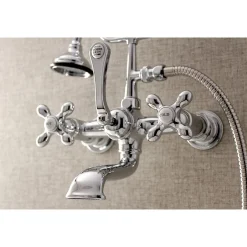 Discount AE557TX-P Aqua Vintage 7-Inch Wall Mount Tub Faucet with Hand Shower Tub Faucets