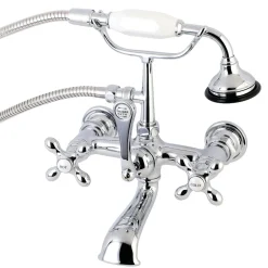 Discount AE557TX-P Aqua Vintage 7-Inch Wall Mount Tub Faucet with Hand Shower Tub Faucets
