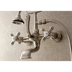 Discount AE557TX-P Aqua Vintage 7-Inch Wall Mount Tub Faucet with Hand Shower Tub Faucets