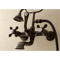 Discount AE557TX-P Aqua Vintage 7-Inch Wall Mount Tub Faucet with Hand Shower Tub Faucets