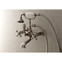 Discount AE557TX-P Aqua Vintage 7-Inch Wall Mount Tub Faucet with Hand Shower Tub Faucets