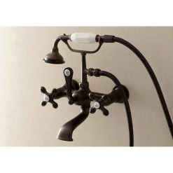 Discount AE557TX-P Aqua Vintage 7-Inch Wall Mount Tub Faucet with Hand Shower Tub Faucets