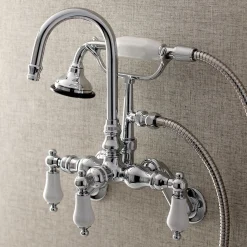 Best AE305TX-P Aqua Vintage Wall Mount Clawfoot Tub Faucets Tub Faucets