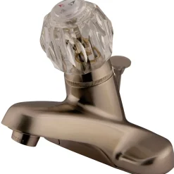 Online Americana Twin Handle 4" Centerset Lavatory Faucet with Brass Pop-up 4" Center Set