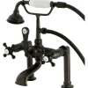 Outlet Aqua Eden AE103T5BX English Country Deck Mount Clawfoot Tub Faucet in Oil Rubbed Bronze Tub Faucets