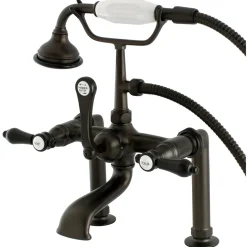Hot Aqua Eden AE103T5BAL Bel Air Deck Mount Clawfoot Tub Faucet in Oil Rubbed Bronze Tub Faucets