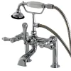 Hot Aqua Eden AE104T1BAL Bel Air Deck Mount Clawfoot Tub Faucet in Polished Chrome Tub Faucets