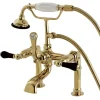 Best Aqua Eden AE103T2PKL Duchess Deck Mount Clawfoot Tub Faucet in Polished Brass Tub Faucets