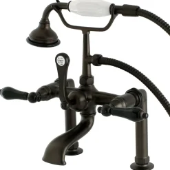 Sale Aqua Eden AE103T5PKL Duchess Deck Mount Clawfoot Tub Faucet in Oil Rubbed Bronze Tub Faucets