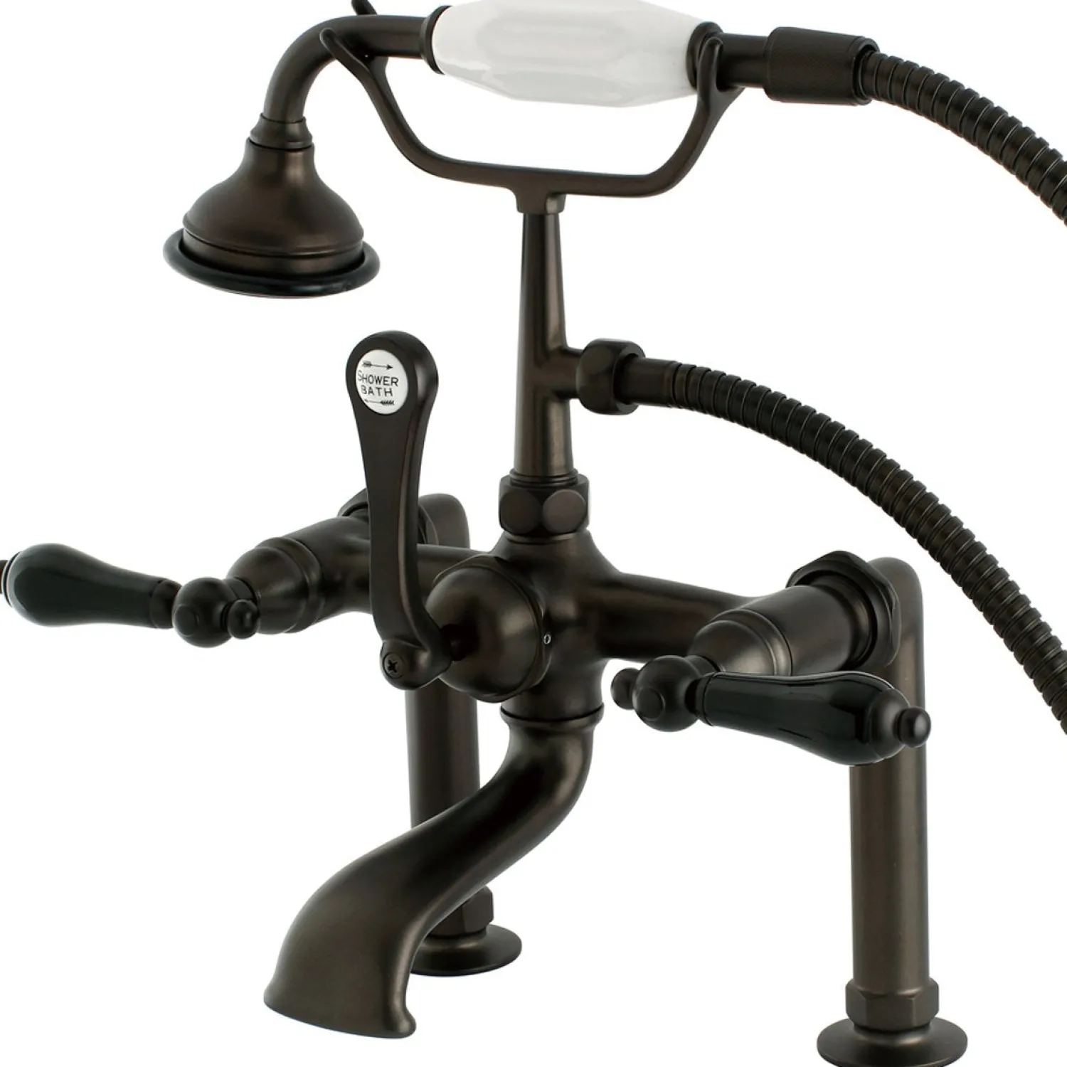 Sale Aqua Eden AE103T5PKL Duchess Deck Mount Clawfoot Tub Faucet in Oil Rubbed Bronze Tub Faucets