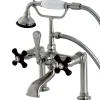 Hot Aqua Eden AE103T8PKX Duchess Deck Mount Clawfoot Tub Faucet in Satin Nickel Tub Faucets