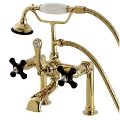 Online Aqua Eden AE103T2PKX Duchess Deck Mount Clawfoot Tub Faucet in Polished Brass Tub Faucets