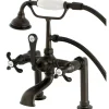 Aqua Eden AE103T5TX French Country Deck Mount Clawfoot Tub Faucet in Oil Rubbed Bronze Tub Faucets