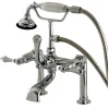 Discount Aqua Eden AE104T1 Vintage Deck Mount Clawfoot Tub Faucet in Polished Chrome Tub Faucets