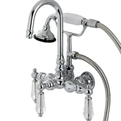 Discount Aqua Eden AE8T1WLL Wilshire Wall Mount Clawfoot Tub Faucet in Polished Chrome Tub Faucets