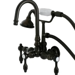 Aqua Eden Tudor Wall Mount Clawfoot Tub Faucet Tub Faucets