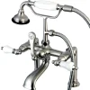 Hot Aqua Eden Vintage Deck Mount Clawfoot Tub Faucet Tub Faucets