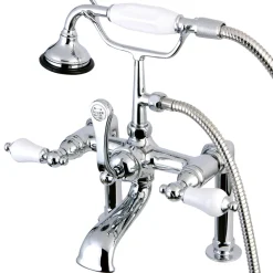 Hot Aqua Eden Vintage Deck Mount Clawfoot Tub Faucet Tub Faucets