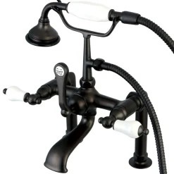 Hot Aqua Eden Vintage Deck Mount Clawfoot Tub Faucet Tub Faucets