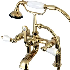Hot Aqua Eden Vintage Deck Mount Clawfoot Tub Faucet Tub Faucets