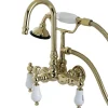 Aqua Eden Wall Mount Clawfoot Tub Faucet Tub Faucets