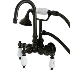 Aqua Eden Wall Mount Clawfoot Tub Faucet Tub Faucets