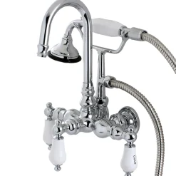 Aqua Eden Wall Mount Clawfoot Tub Faucet Tub Faucets