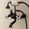 Best Aqua Vintage 7-Inch Wall Mount Tub Faucet with Hand Shower Tub Faucets