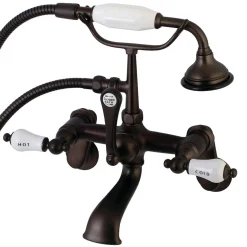 Sale Aqua Vintage Two-Handle Wall Mount Tub Faucet Tub & Shower Sets|Tub Faucets