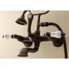 New Aqua Vintage Wall Mount Tub Faucet with Hand Shower Tub Faucets