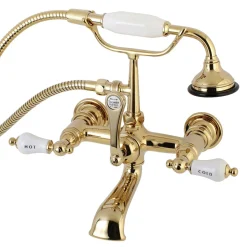New Aqua Vintage Wall Mount Tub Faucet with Hand Shower Tub Faucets