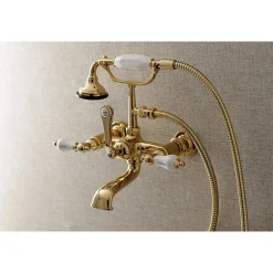 New Aqua Vintage Wall Mount Tub Faucet with Hand Shower Tub Faucets