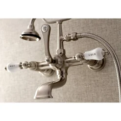 New Aqua Vintage Wall Mount Tub Faucet with Hand Shower Tub Faucets