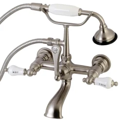 New Aqua Vintage Wall Mount Tub Faucet with Hand Shower Tub Faucets