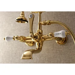 New Aqua Vintage Wall Mount Tub Faucet with Hand Shower Tub Faucets