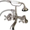 Outlet Aqua Vintage Wall Mount 2-Hole Clawfoot Tub Faucet with Hand Shower Tub & Shower Sets|Tub Faucets