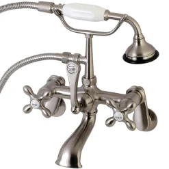 Outlet Aqua Vintage Wall Mount 2-Hole Clawfoot Tub Faucet with Hand Shower Tub & Shower Sets|Tub Faucets
