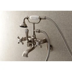Outlet Aqua Vintage Wall Mount 2-Hole Clawfoot Tub Faucet with Hand Shower Tub & Shower Sets|Tub Faucets